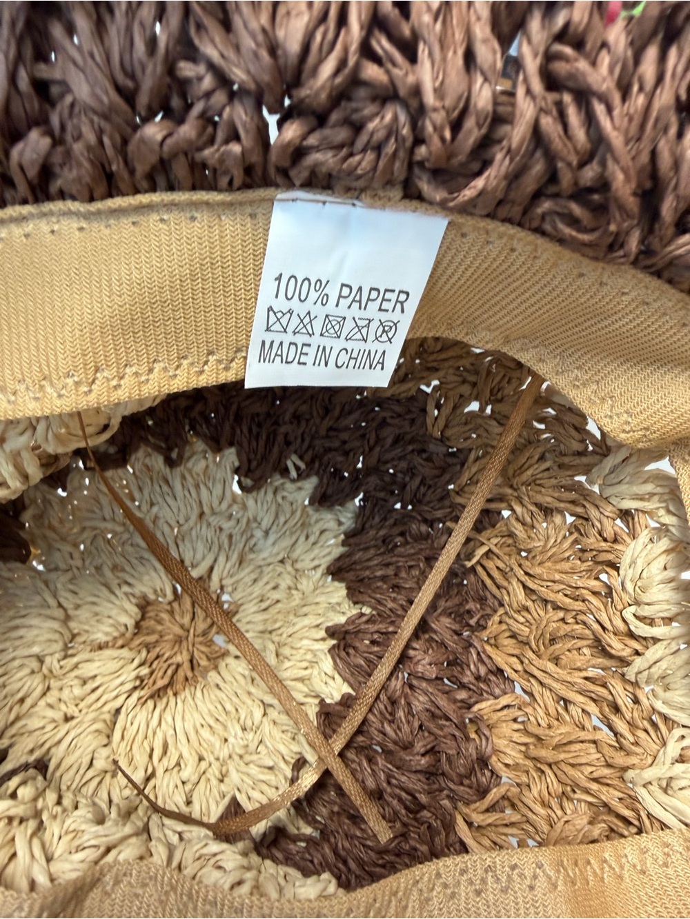 Color‎ Block Striped Straw Bucket Hat - Picture 6 of 6